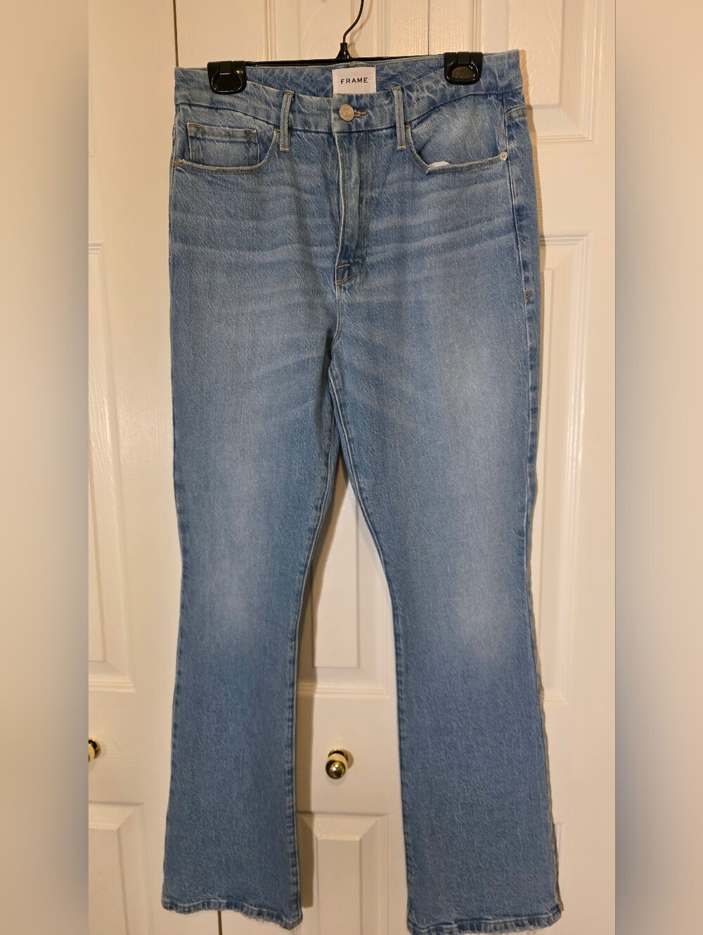 FRAME Le Super High Mini Boot Jeans Demarco Wash High Rise 30 - Picture 3 of 16
